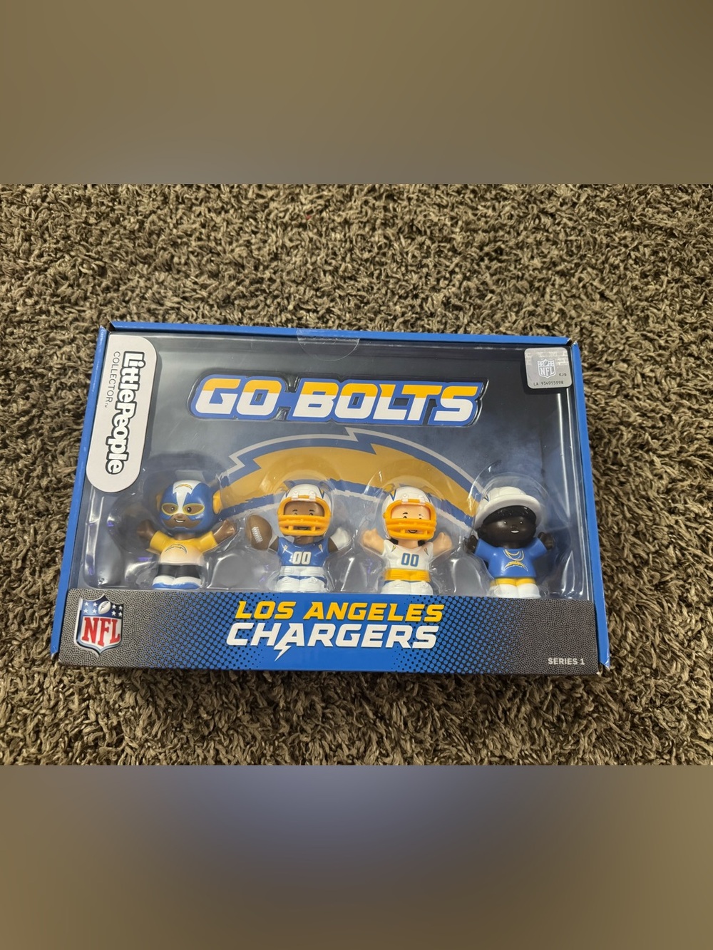 Little People Go Bolts Los Angeles Chargers Figure Set - Blue & Yellow